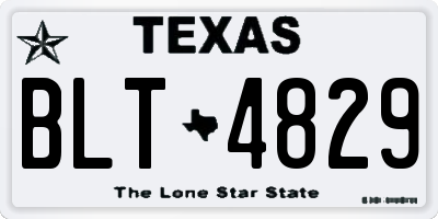 TX license plate BLT4829