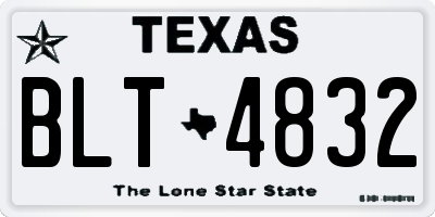 TX license plate BLT4832