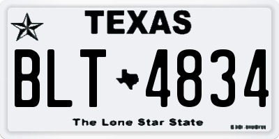 TX license plate BLT4834