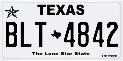 TX license plate BLT4842