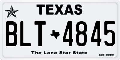 TX license plate BLT4845