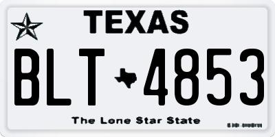 TX license plate BLT4853