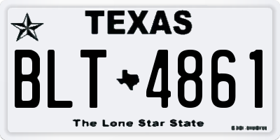 TX license plate BLT4861