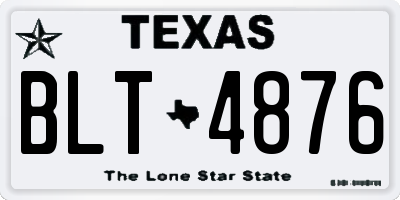 TX license plate BLT4876