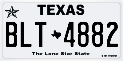 TX license plate BLT4882