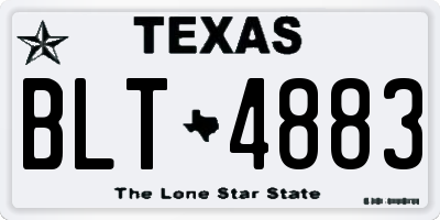 TX license plate BLT4883