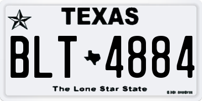 TX license plate BLT4884