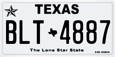 TX license plate BLT4887