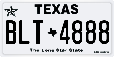 TX license plate BLT4888