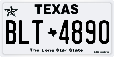 TX license plate BLT4890