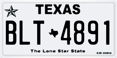 TX license plate BLT4891