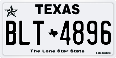 TX license plate BLT4896