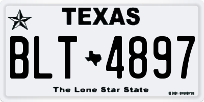 TX license plate BLT4897