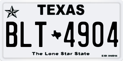 TX license plate BLT4904