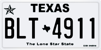 TX license plate BLT4911