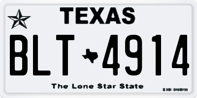 TX license plate BLT4914