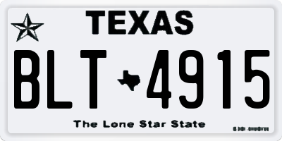 TX license plate BLT4915