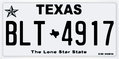 TX license plate BLT4917