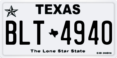 TX license plate BLT4940