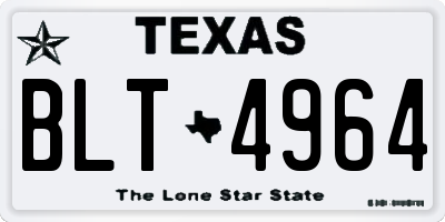 TX license plate BLT4964