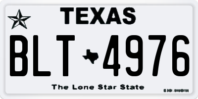 TX license plate BLT4976