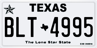 TX license plate BLT4995