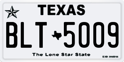 TX license plate BLT5009