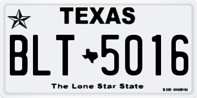 TX license plate BLT5016