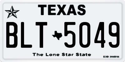 TX license plate BLT5049