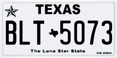 TX license plate BLT5073