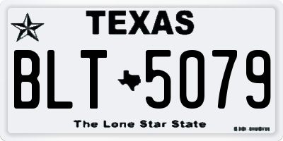 TX license plate BLT5079