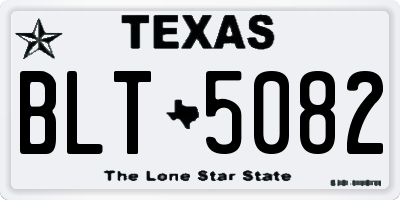 TX license plate BLT5082