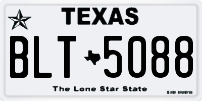 TX license plate BLT5088