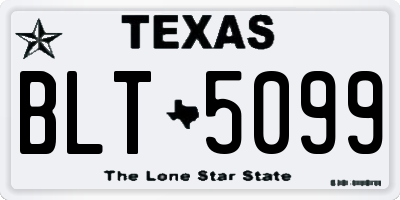 TX license plate BLT5099