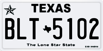 TX license plate BLT5102