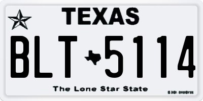 TX license plate BLT5114