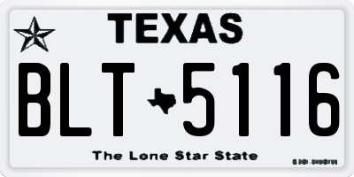 TX license plate BLT5116