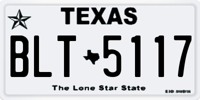 TX license plate BLT5117
