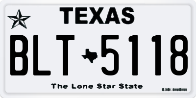 TX license plate BLT5118