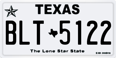 TX license plate BLT5122