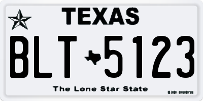TX license plate BLT5123