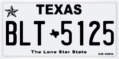 TX license plate BLT5125