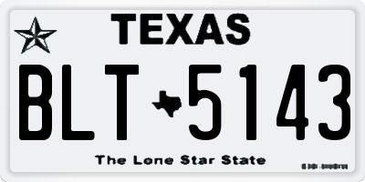 TX license plate BLT5143