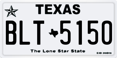 TX license plate BLT5150