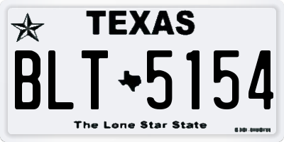 TX license plate BLT5154