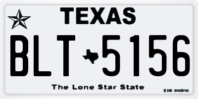 TX license plate BLT5156