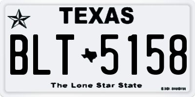 TX license plate BLT5158
