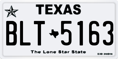 TX license plate BLT5163