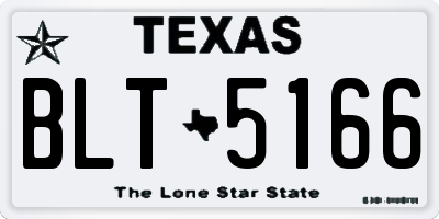 TX license plate BLT5166