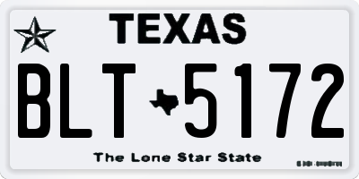 TX license plate BLT5172